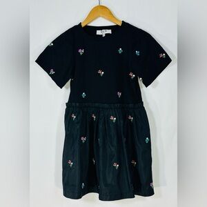 Sea New York Girls Rubina Embroidered Dress Size 12 Flowers Black Wedding Boho